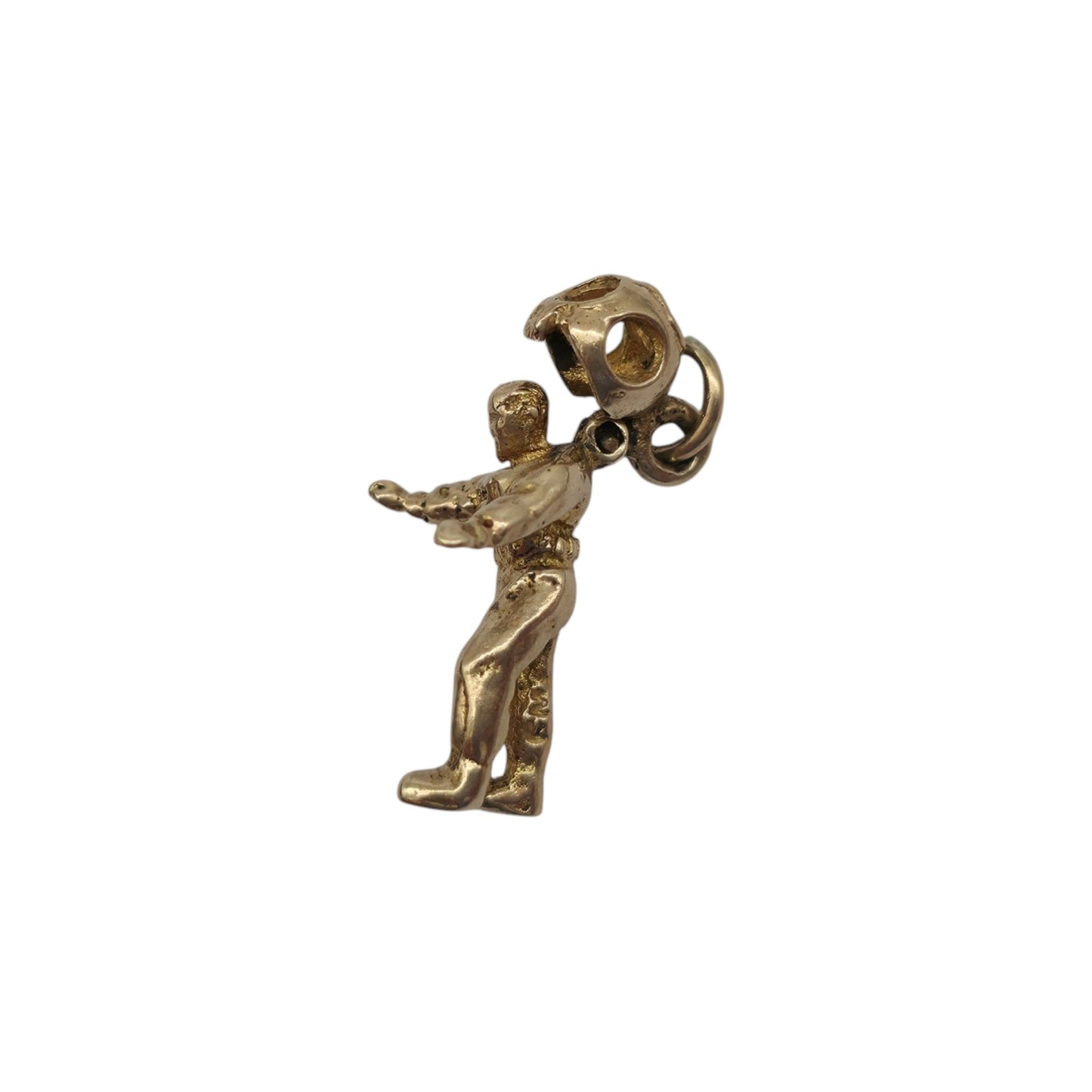 9ct 375 Yellow Gold Scuba Diver Opening Charm 1955 L 1.5 cm 1.4 g.