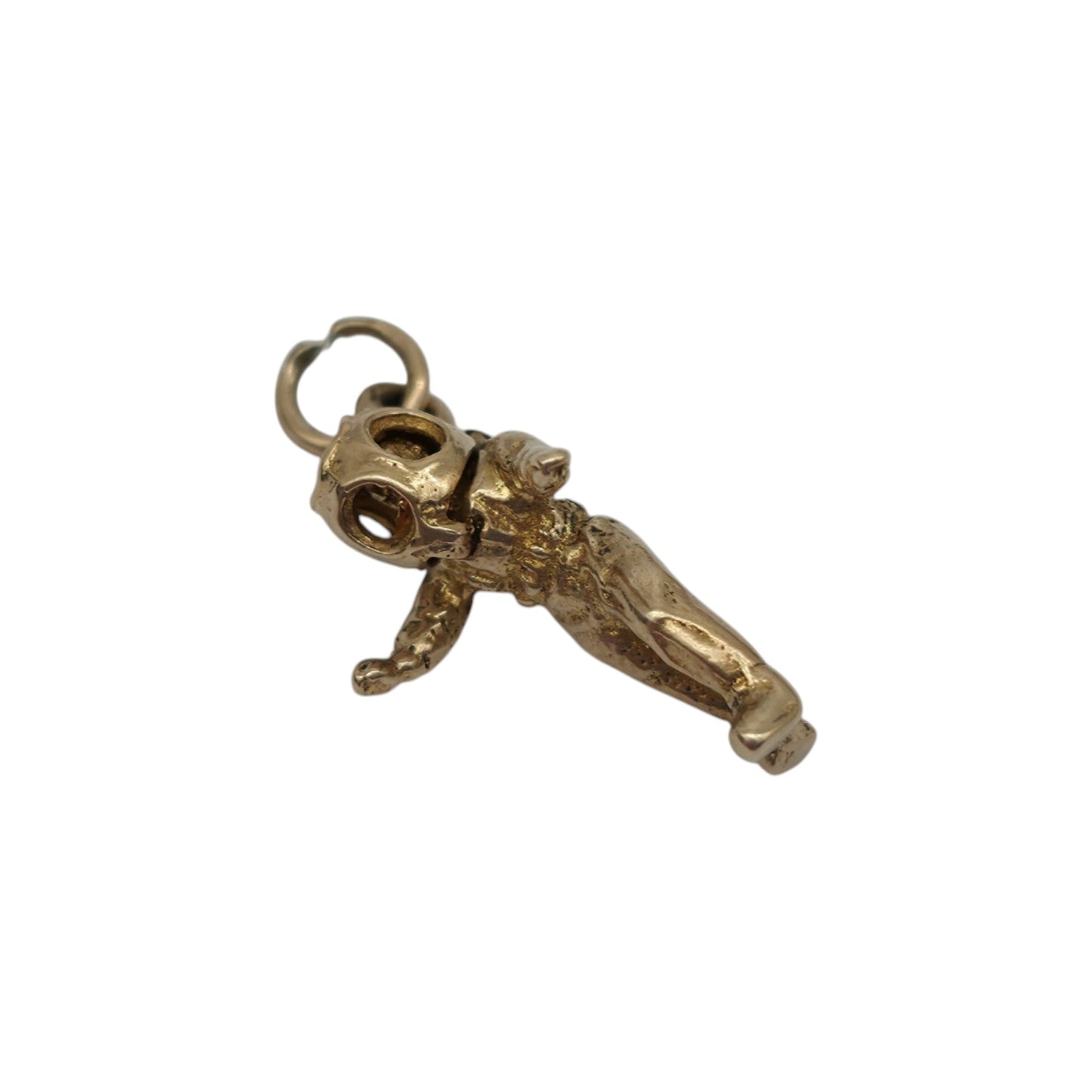 9ct 375 Yellow Gold Scuba Diver Opening Charm 1955 L 1.5 cm 1.4 g.