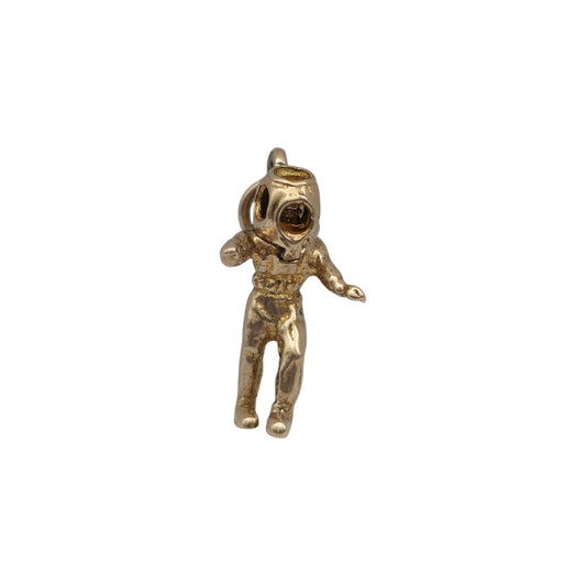 9ct 375イエローゴールドスキューバダイバー開閉式チャーム 1955年製 長さ1.5cm 1.4g
