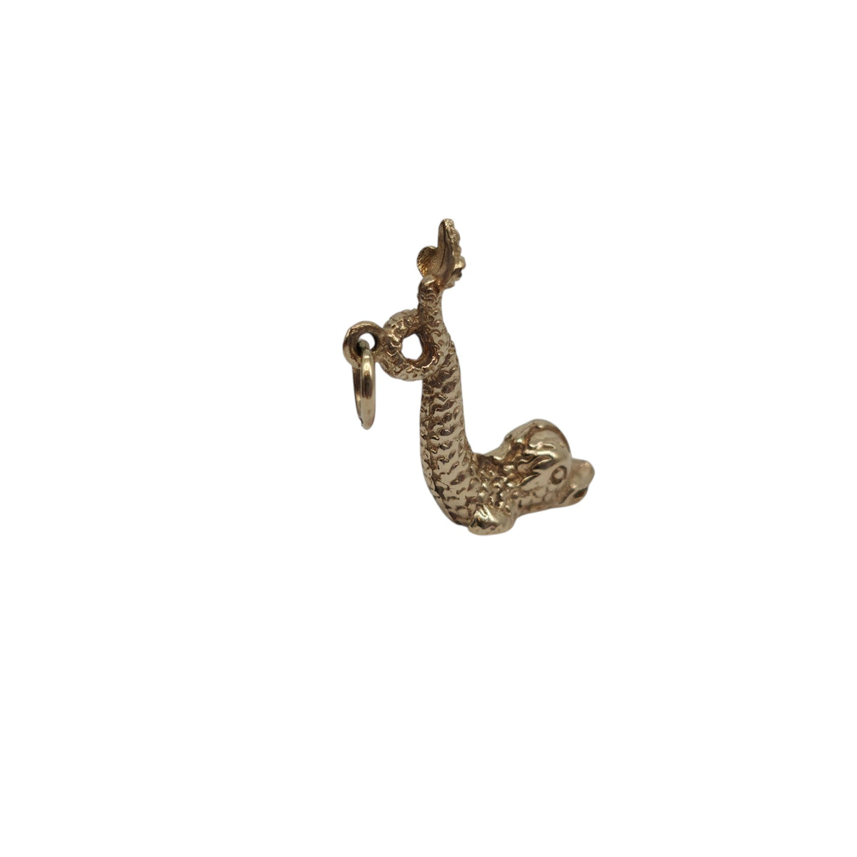 9ct 375 Yellow Gold Sea Serpent Charm 1974 L 2.3 cm 3.5 g.