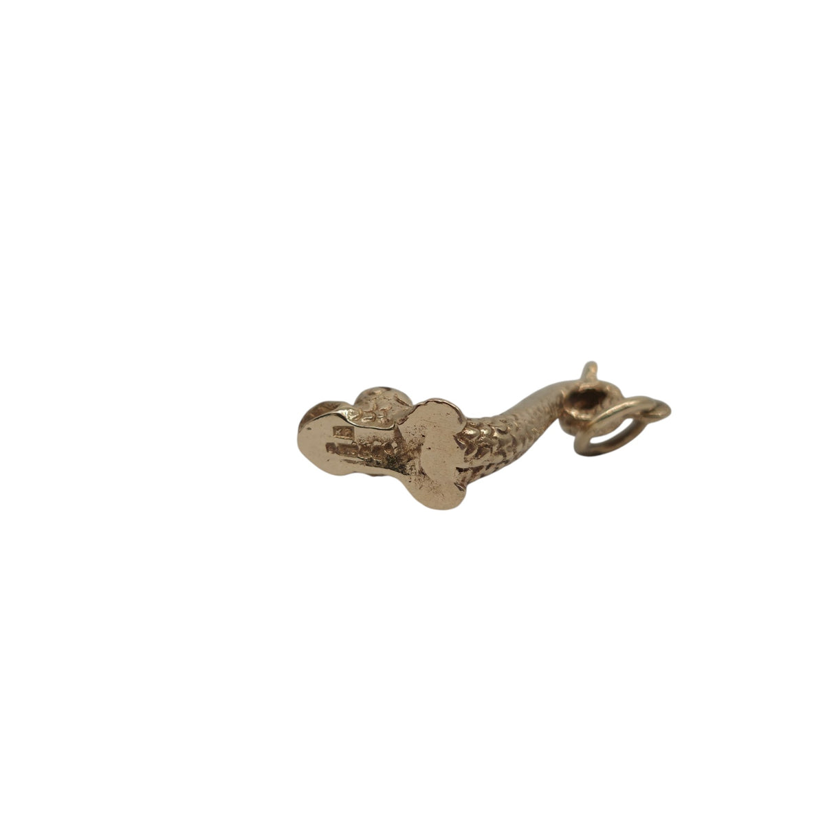 9ct 375 Yellow Gold Sea Serpent Charm 1974 L 2.3 cm 3.5 g.
