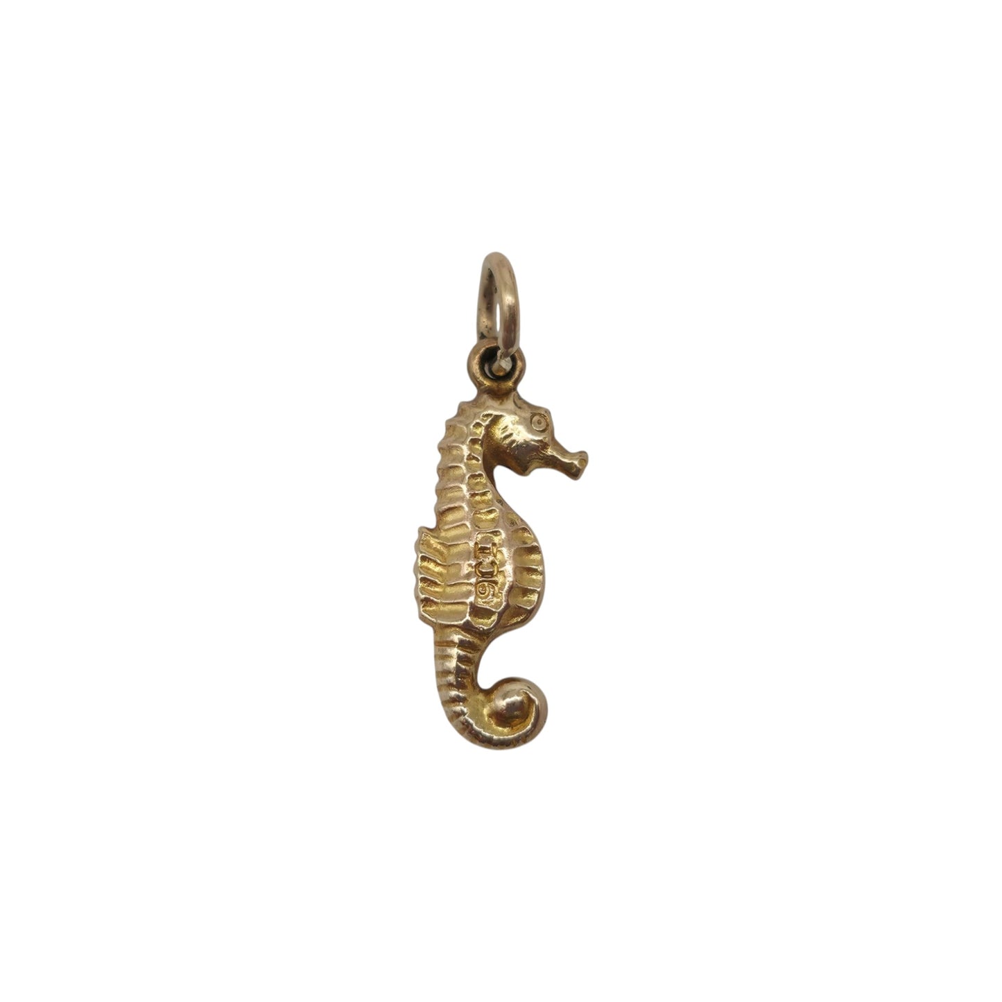 9ct Yellow Gold Seahorse Charm c.1960's L 1.4 cm 0.5 g.