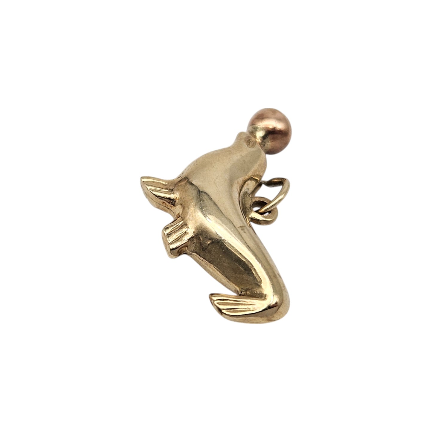 9ct Yellow Gold Seal Charm L 1.9 cm 1.2 g.