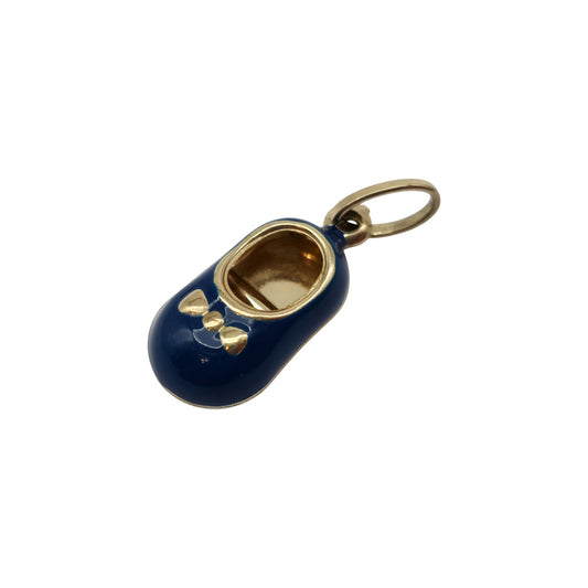 9ct 375 Yellow Gold & Enamel Shoe Charm 2001