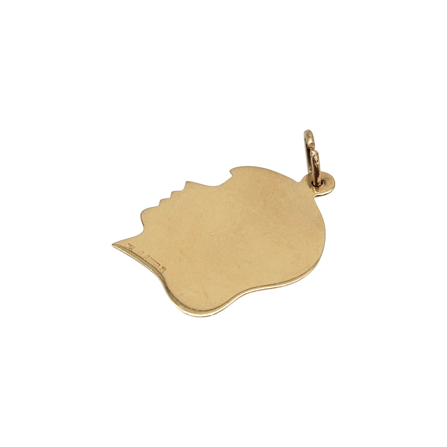 9ct 375 Yellow Gold Silhouette Charm 1965 L 2.0 cm 2.0 g.