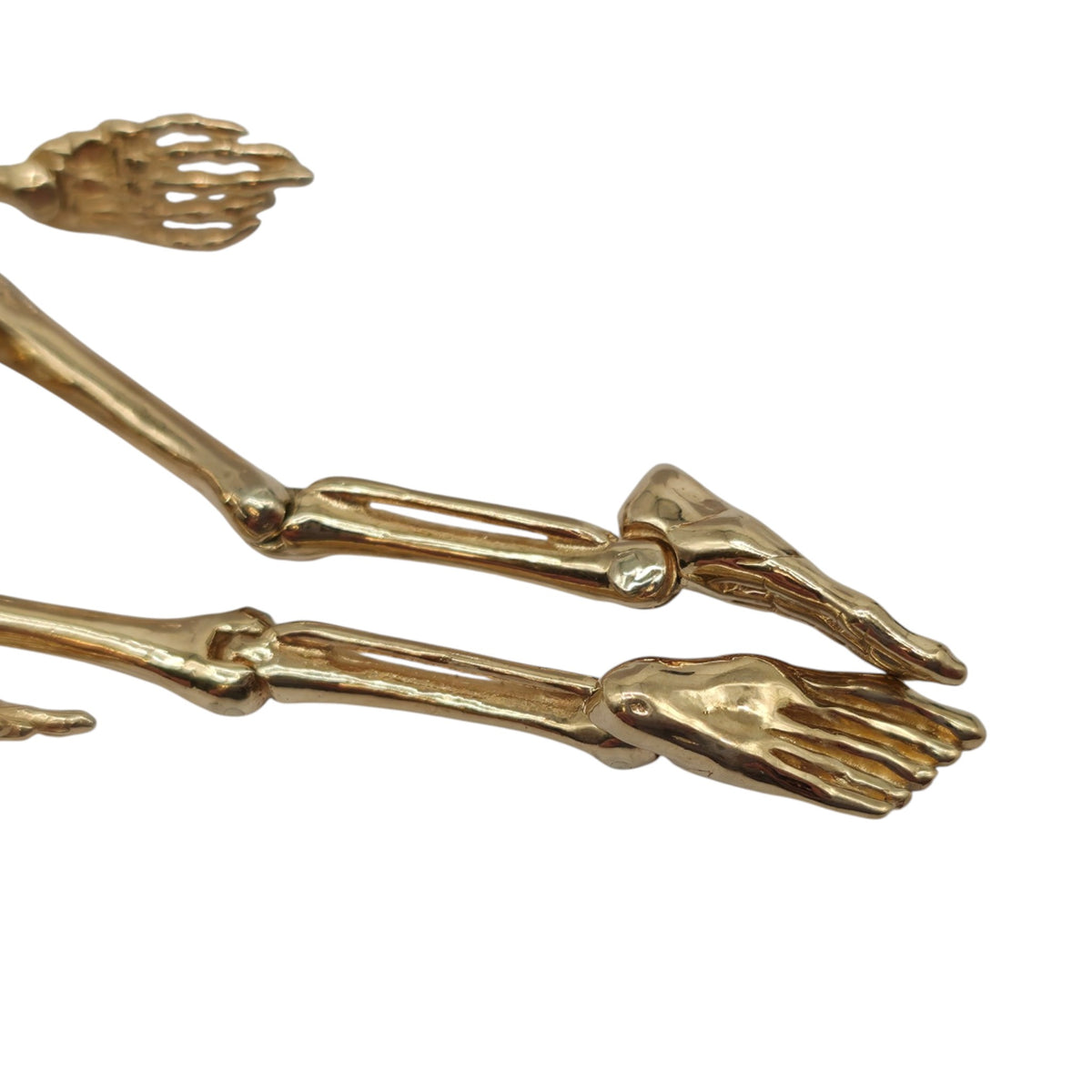Stunning 9ct 375 Yellow Gold Articulated Skeleton Pendant 1993 L 10.1 cm 22.3 g.