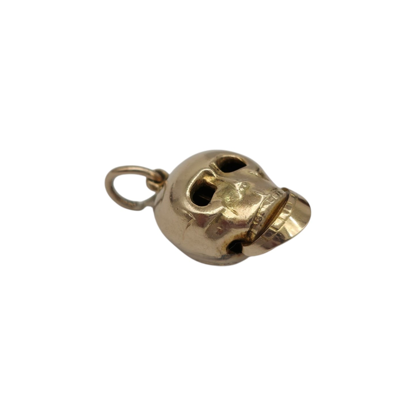 9金 375イエローゴールド 可動式スカルチャーム 1951年製 長さ1.4cm 1.2g