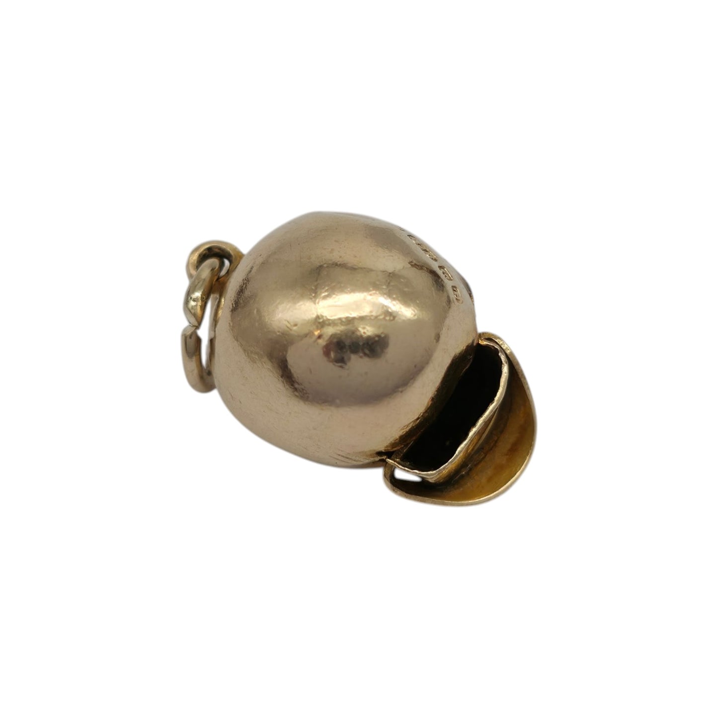 9金 375イエローゴールド 可動式スカルチャーム 1951年製 長さ1.4cm 1.2g