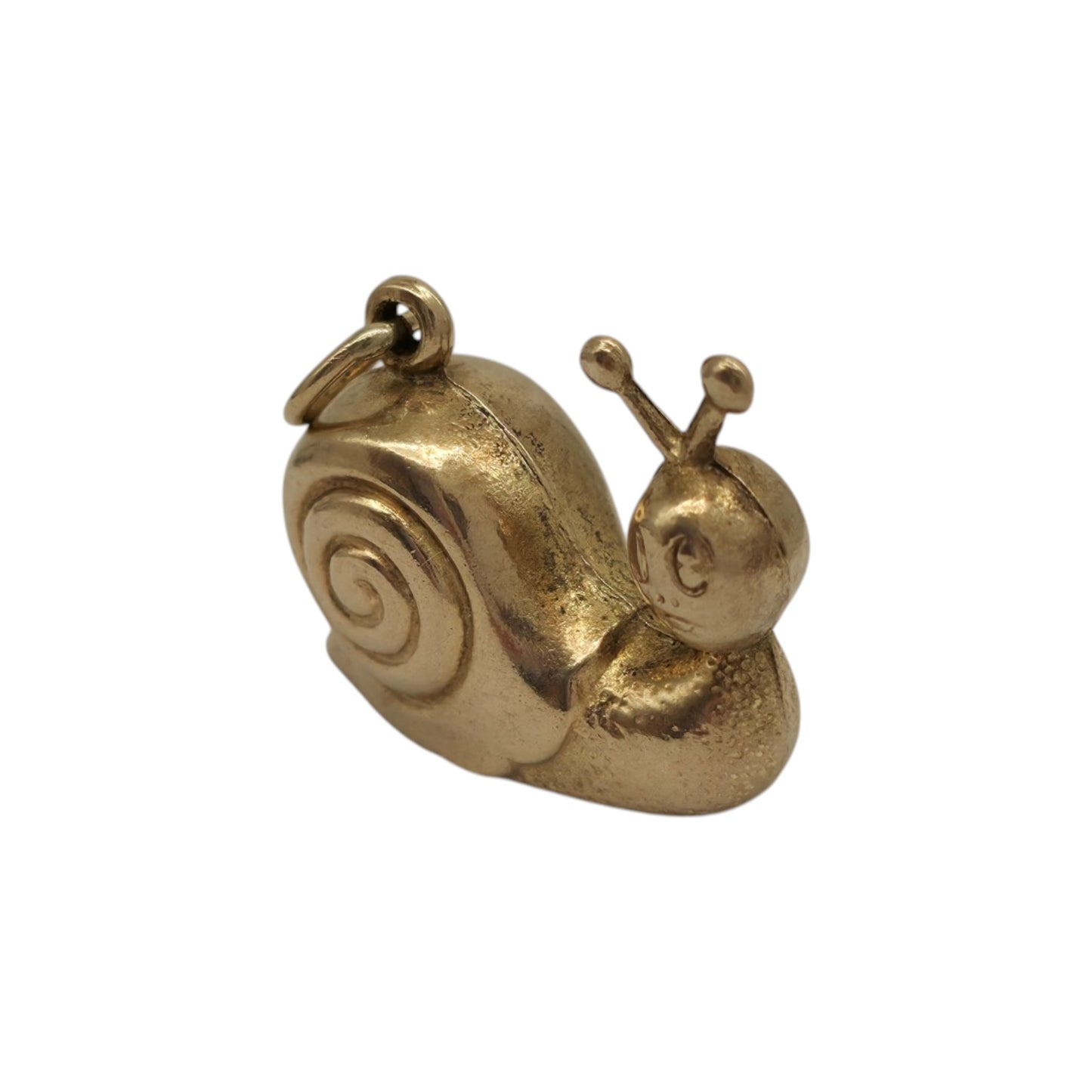 9ct 375 Yellow Gold Snail Charm 1975 L 1.9 cm 1.2 g.