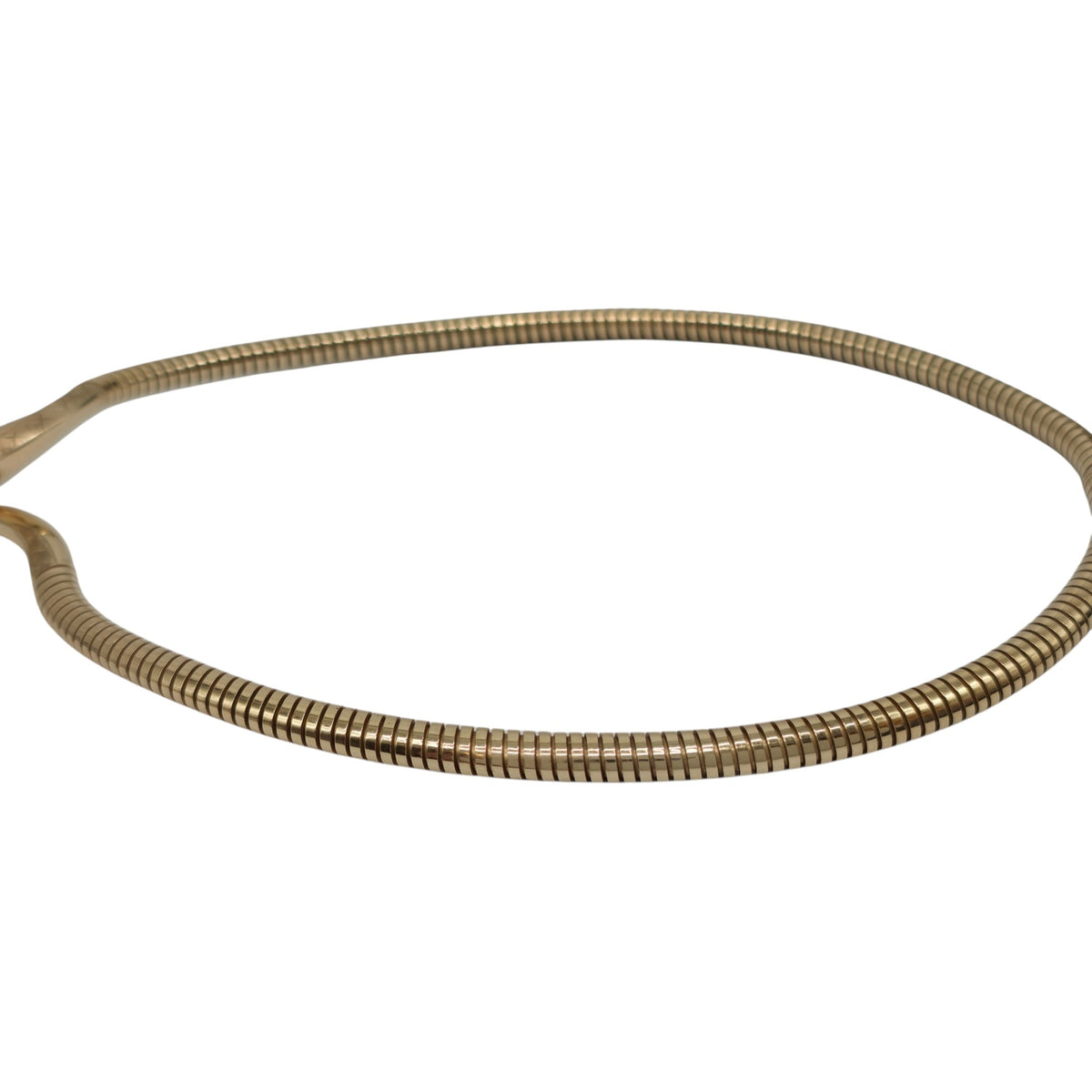 9ct 375 Yellow Gold Snake Necklace With Ruby Eyes 1989 L 41.5 cm 34.8 g.