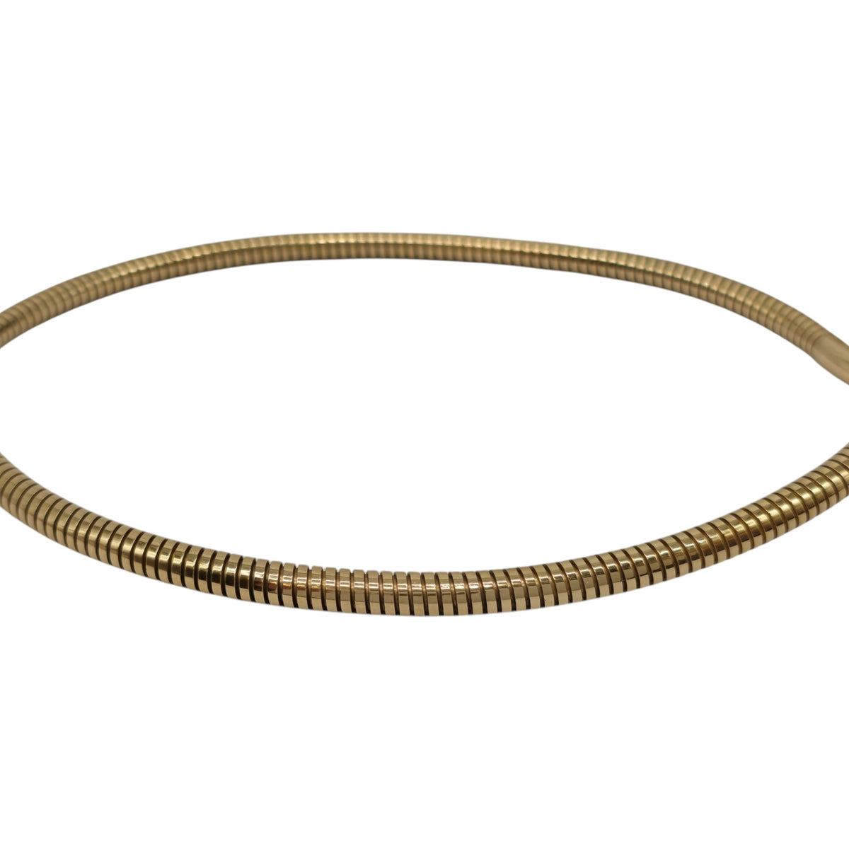 9ct 375 Yellow Gold Snake Necklace With Ruby Eyes 1989 L 41.5 cm 34.8 g.