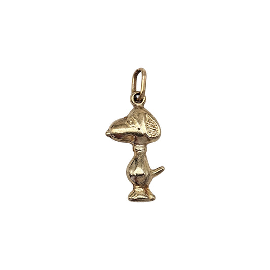 9ct 375 Yellow Gold Snoopy Dog Charm 1.8 cm 0.9 g.