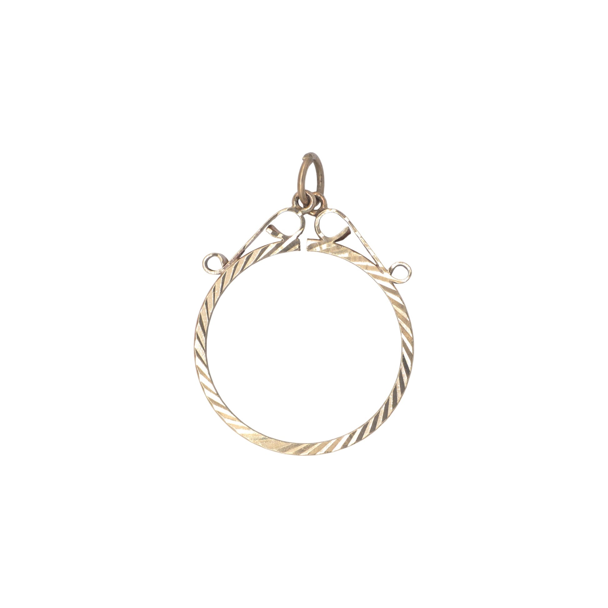 a pre-owned 9ct gold Full Sovereign Coin Mount Pendant