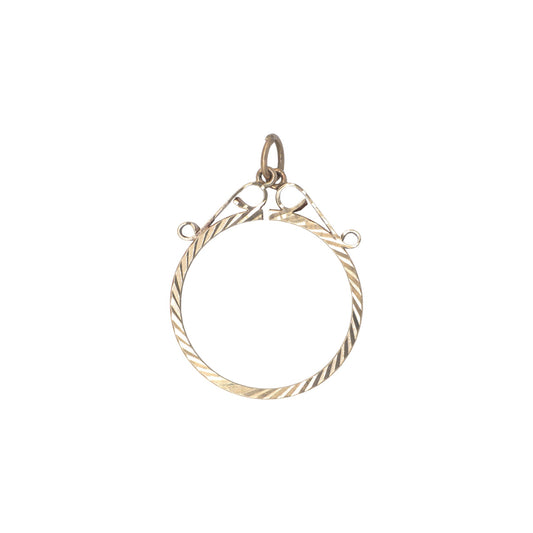 a pre-owned 9ct gold Full Sovereign Coin Mount Pendant