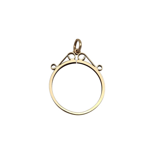 9ct gold Full Sovereign Mount Coin Pendant.