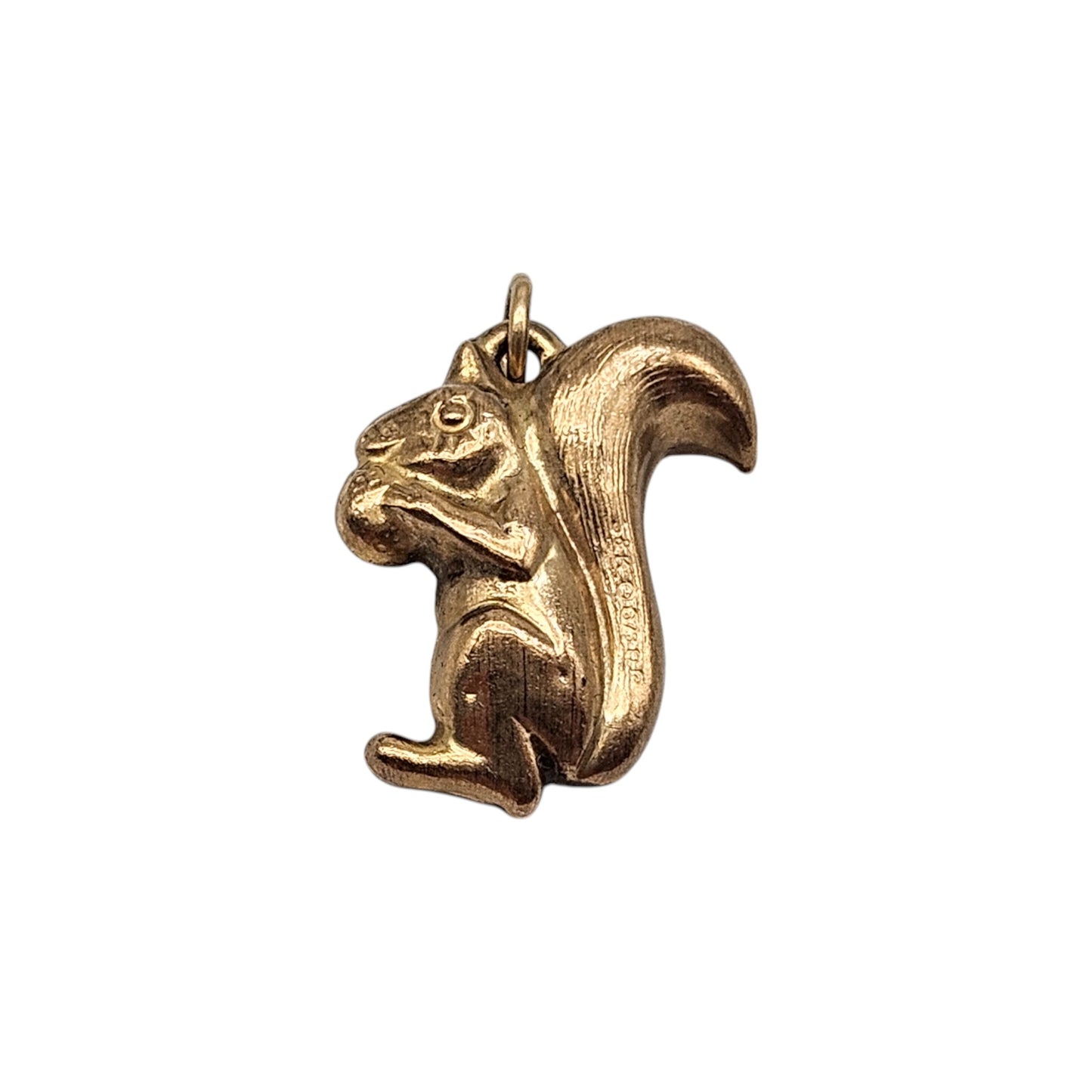 9ct 375 Yellow Gold Squirrel Charm 1977 L 1.7 cm 1.0 g.