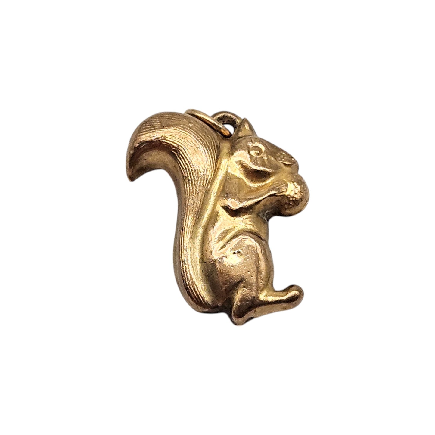 9ct 375 Yellow Gold Squirrel Charm 1977 L 1.7 cm 1.0 g.