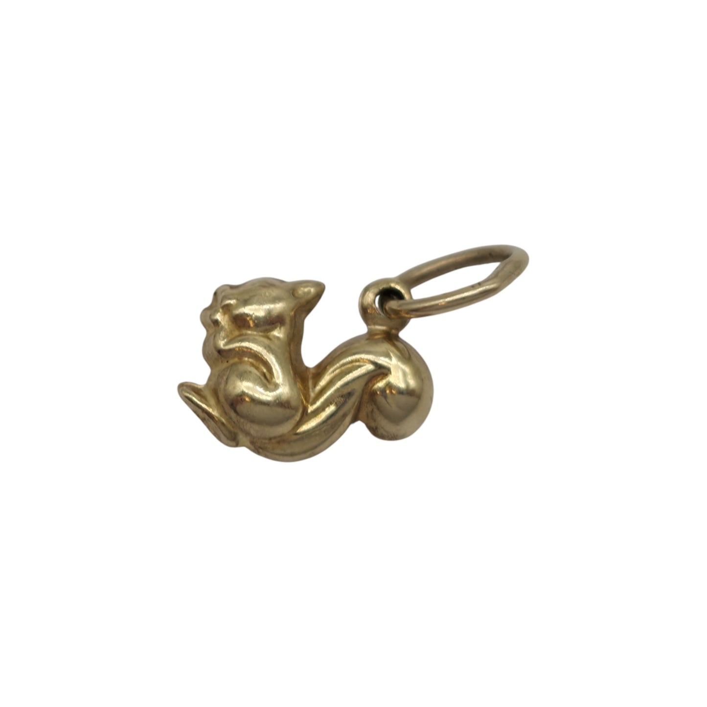 9ct Yellow Gold Squirrel Charm L 1.0 cm 0.6 g.