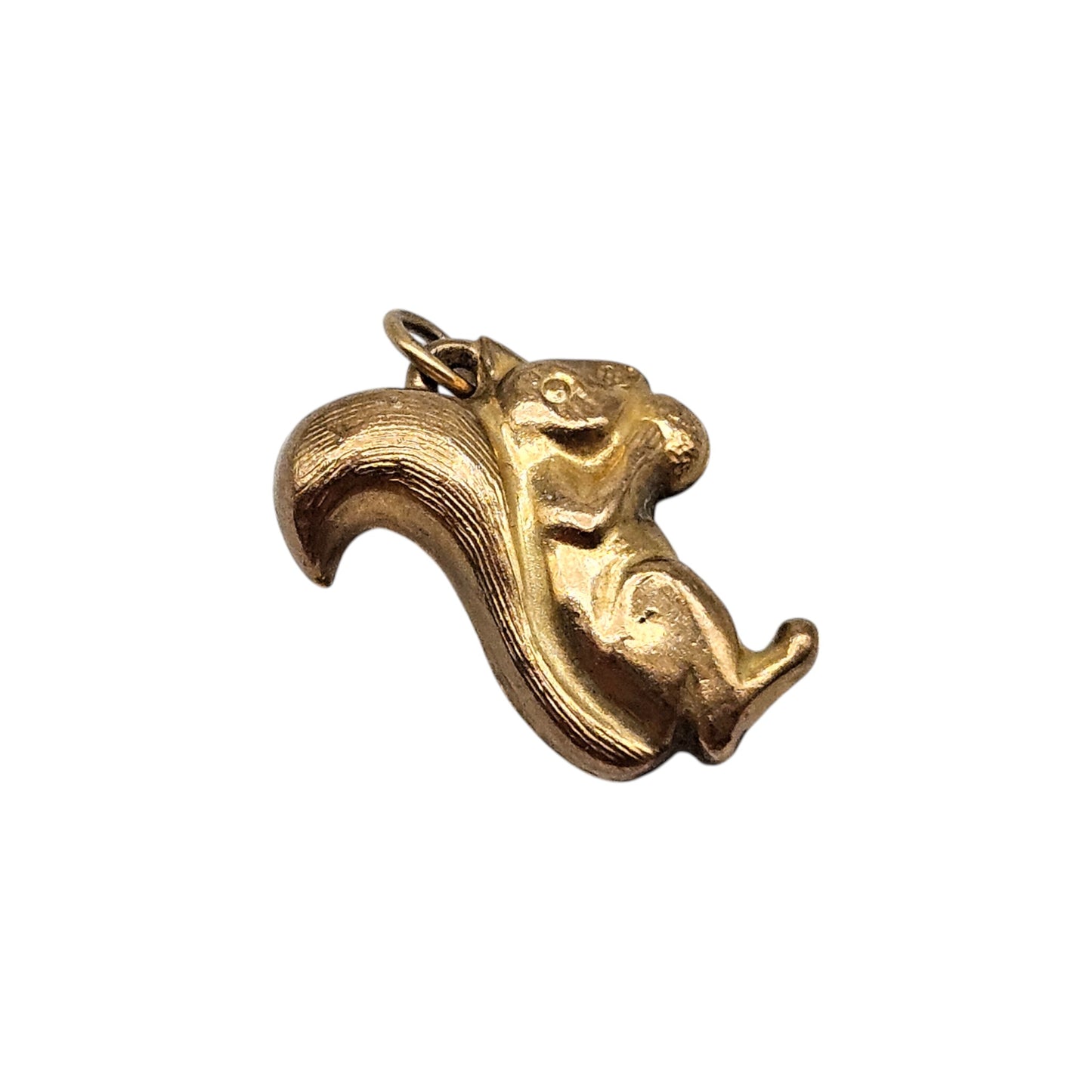 9ct 375 Yellow Gold Squirrel Charm 1977 L 1.7 cm 1.0 g.