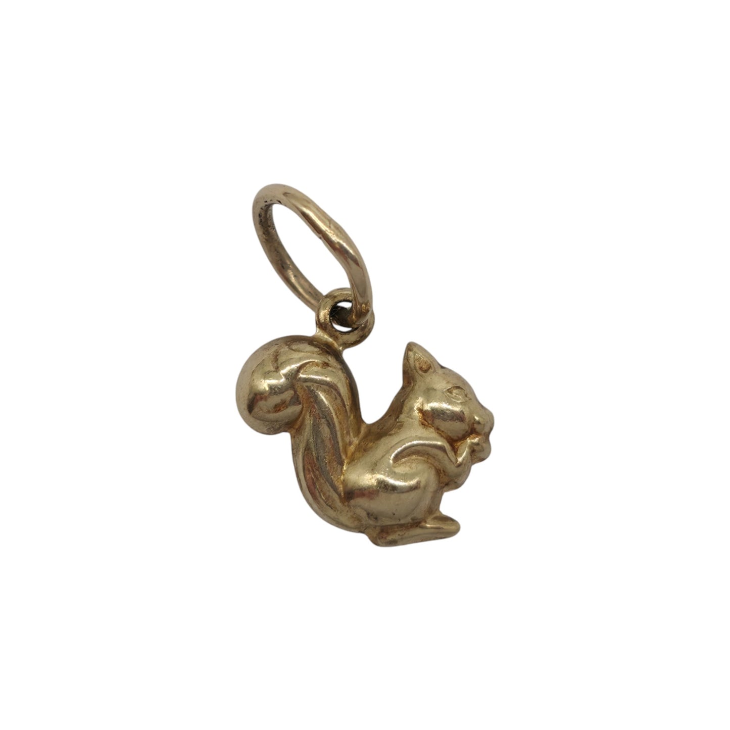 9ct Yellow Gold Squirrel Charm L 1.0 cm 0.6 g.