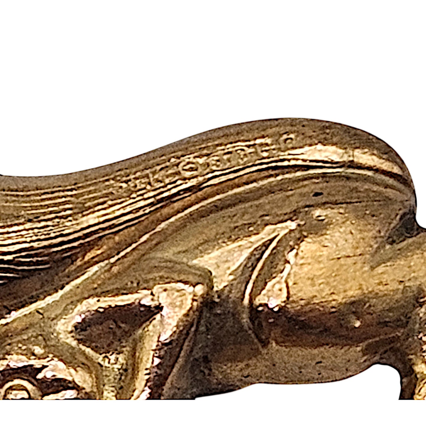 9ct 375 Yellow Gold Squirrel Charm 1977 L 1.7 cm 1.0 g.