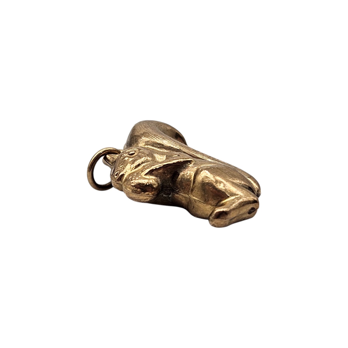 9ct 375 Yellow Gold Squirrel Charm 1977 L 1.7 cm 1.0 g.