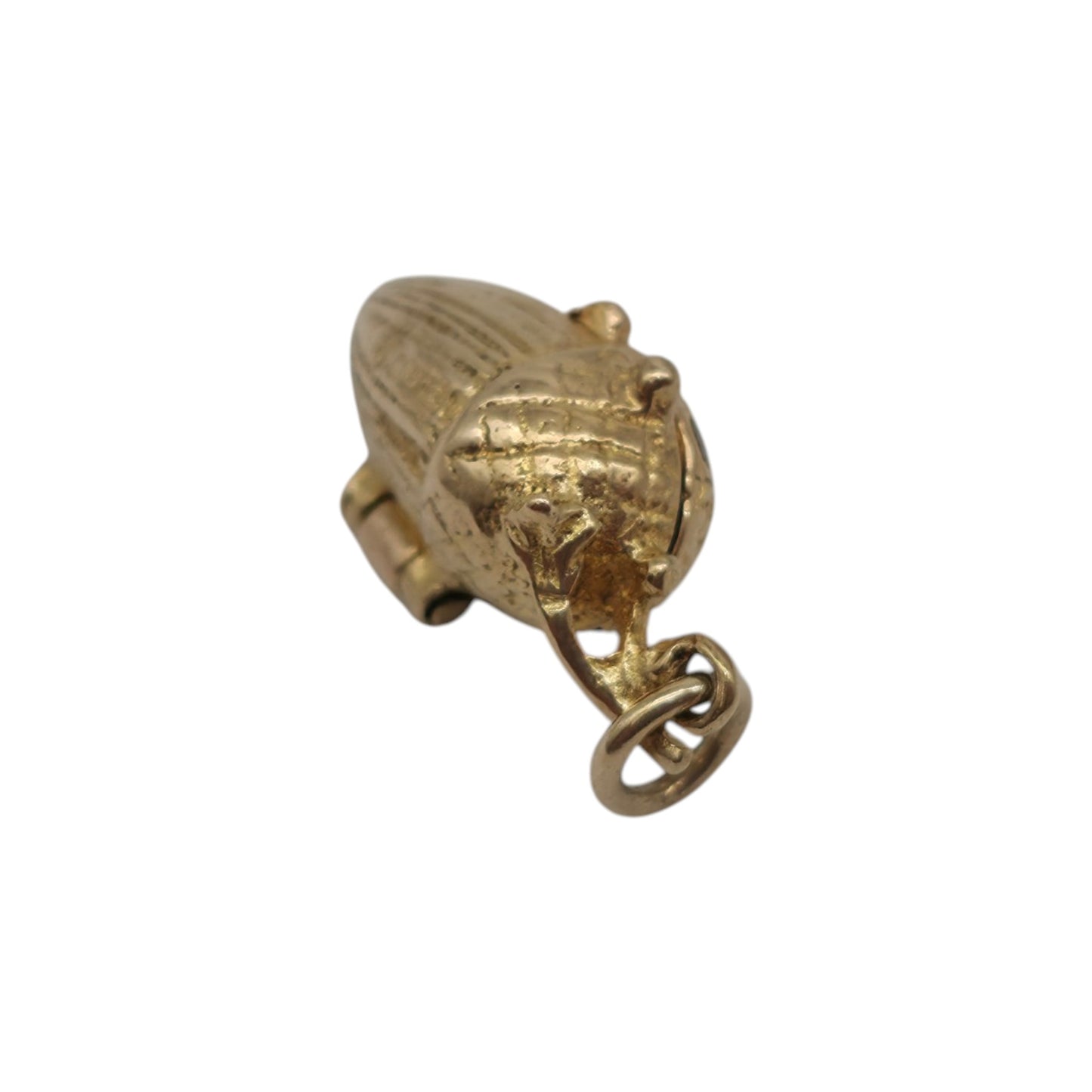9ct 375 Yellow Gold Squirrel Inside Acorn Opening Charm c.1957 L 1.5 cm 2.1 g.