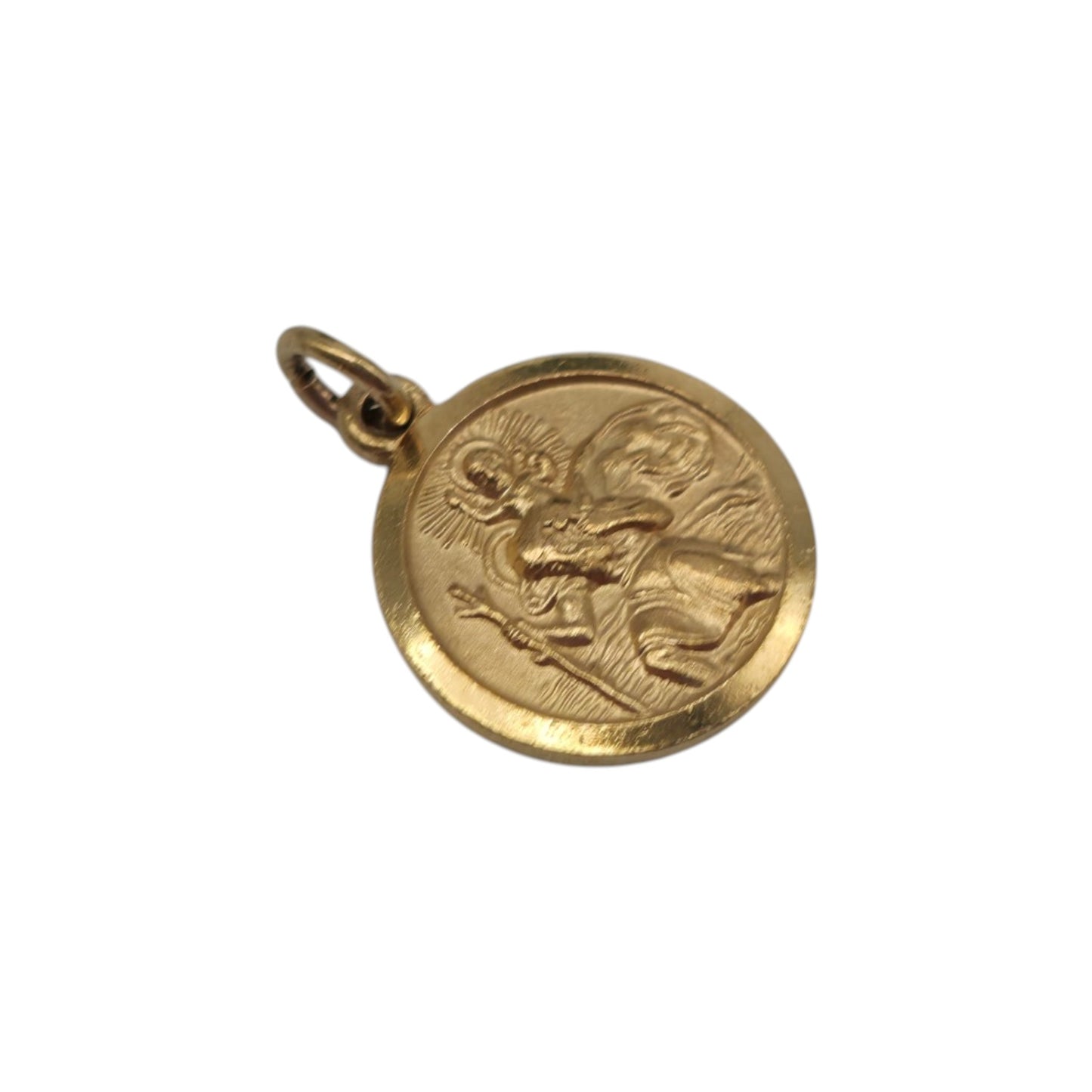 Georg Jensen 9ct 375 Yellow Gold St Christopher Charm 1970 L 1.2 cm 1.5 g.
