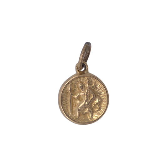Petite 9ct Yellow Gold St Christopher Charm L 8 mm 0.5 g.