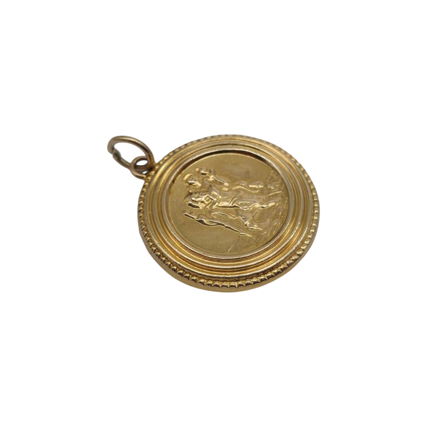 Georg Jensen 9ct 375 Yellow Gold St Christopher Charm 1962 L 1.8 cm 2.0 g.