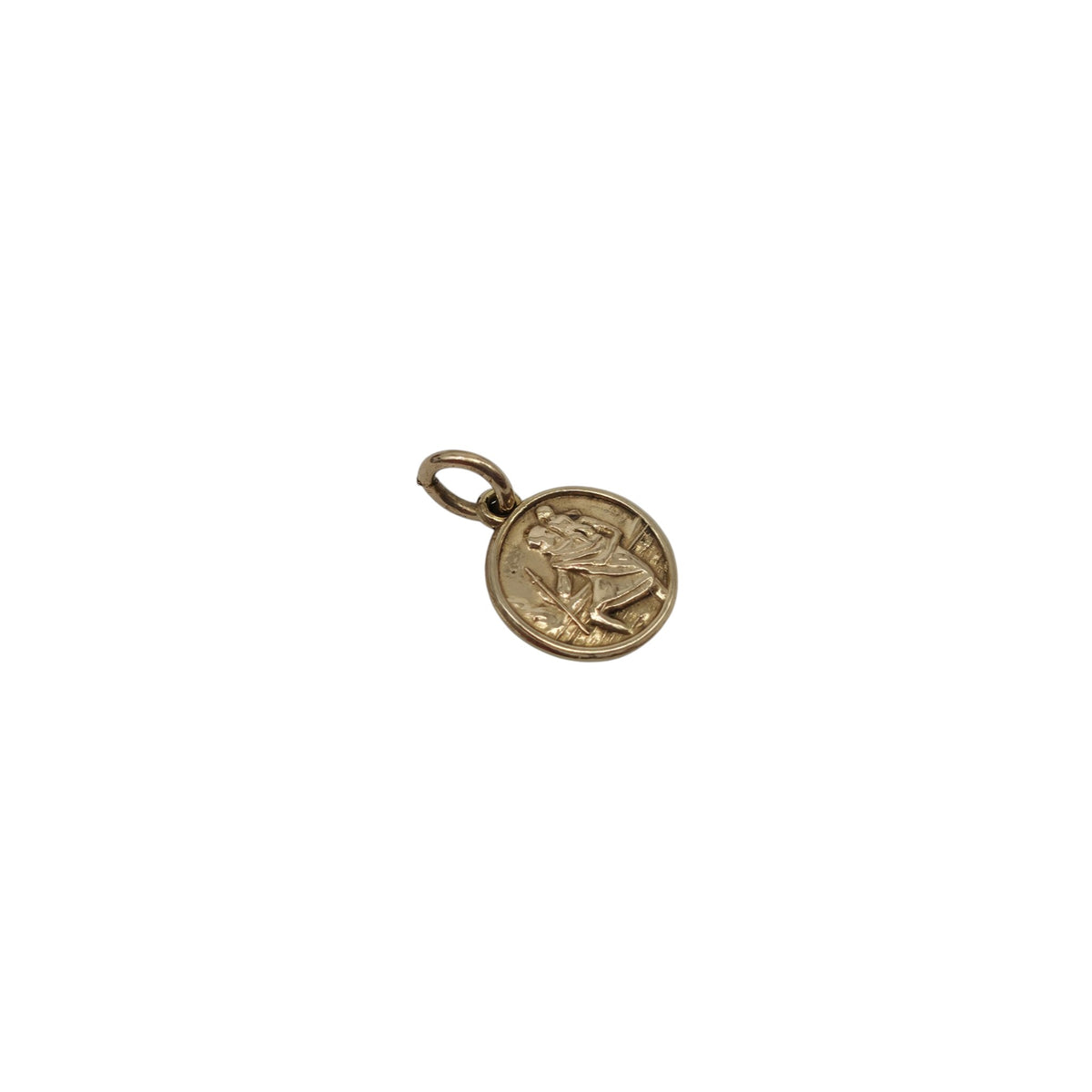 Petite 9ct 375 Yellow Gold Sy Christopher Charm 1973 L 0.7 cm 0.3 g.
