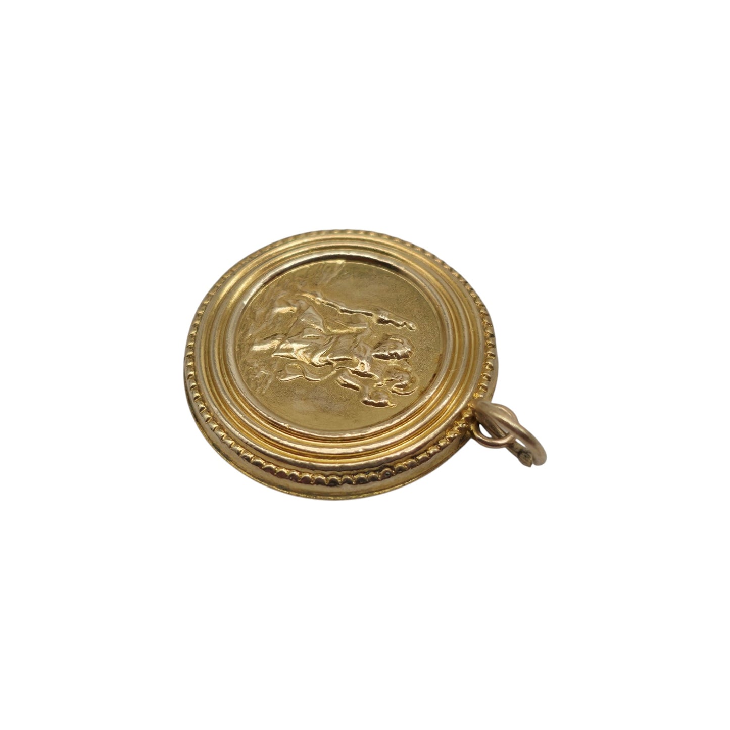 Georg Jensen 9ct 375 Yellow Gold St Christopher Charm 1962 L 1.8 cm 2.0 g.