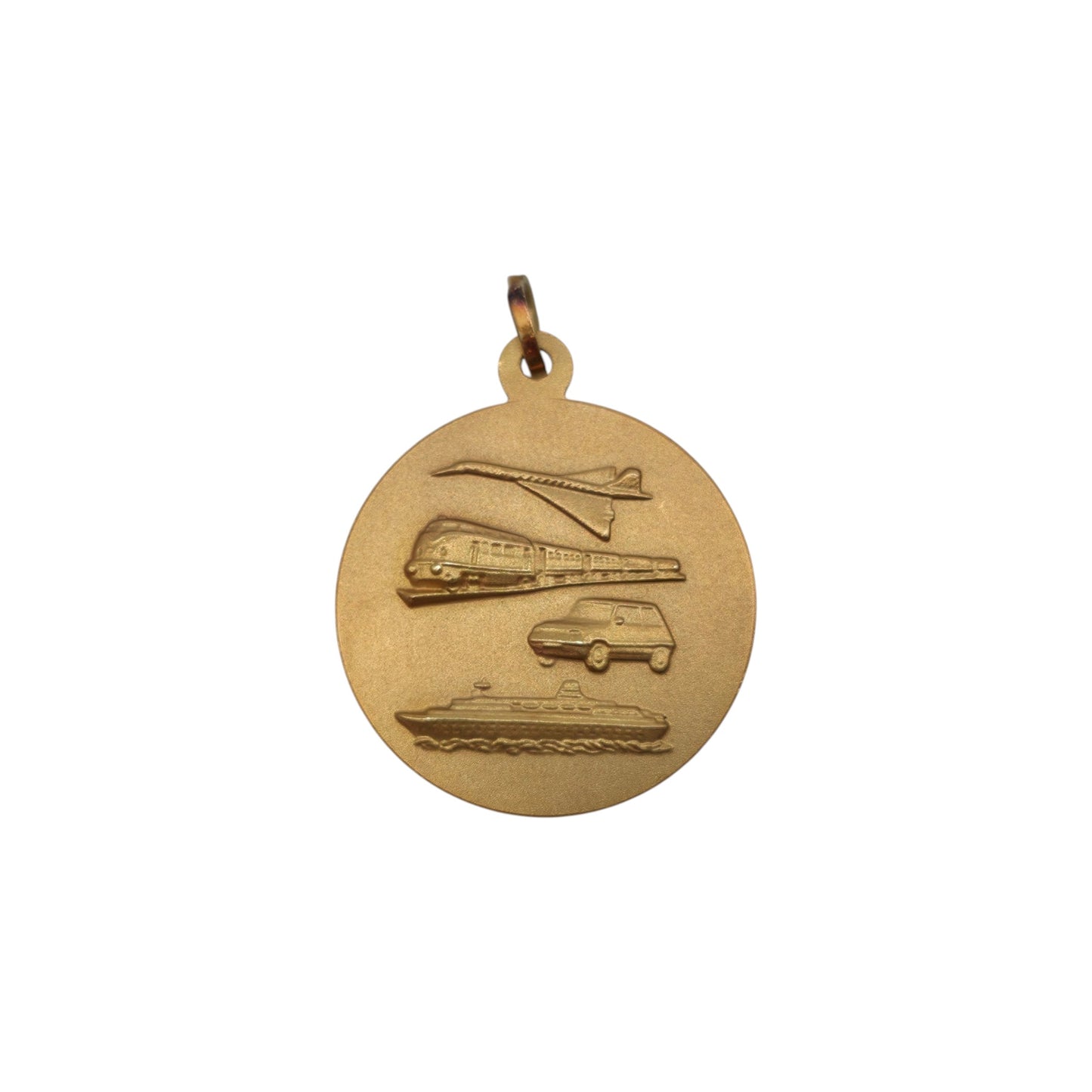9ct 375 Yellow Gold St Christopher Pendant L 2.2 cm 4.2 g.
