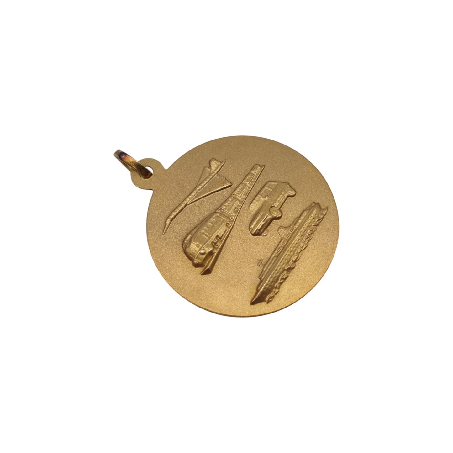 9ct 375 Yellow Gold St Christopher Pendant L 2.2 cm 4.2 g.