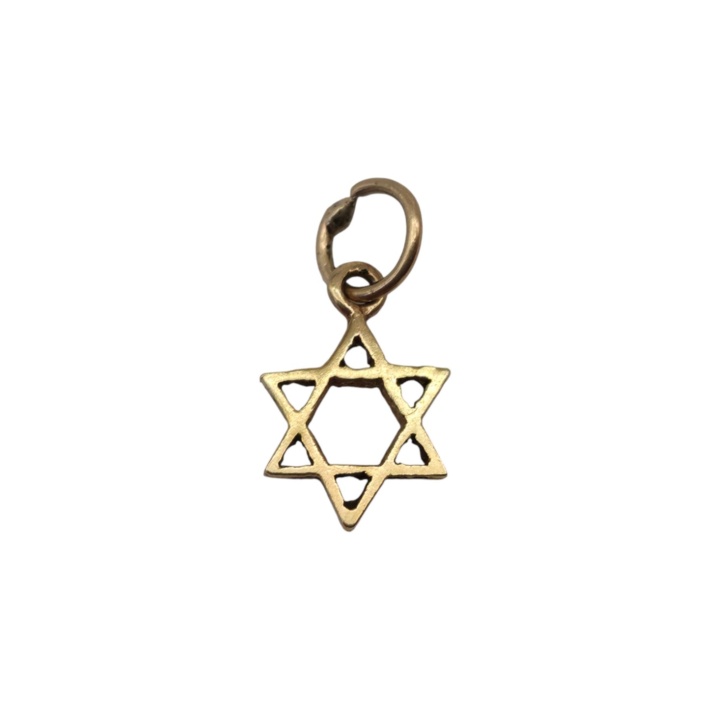 Petite 9ct 375 Yellow Gold Star Of David Charm
