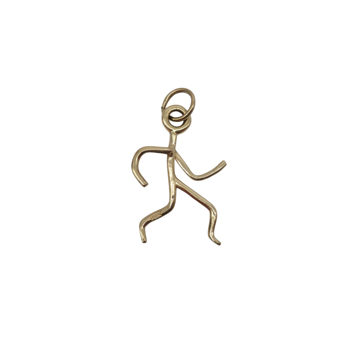 14ct Yellow Gold Stick Figure Charm L 2.0 cm 0.9 g.