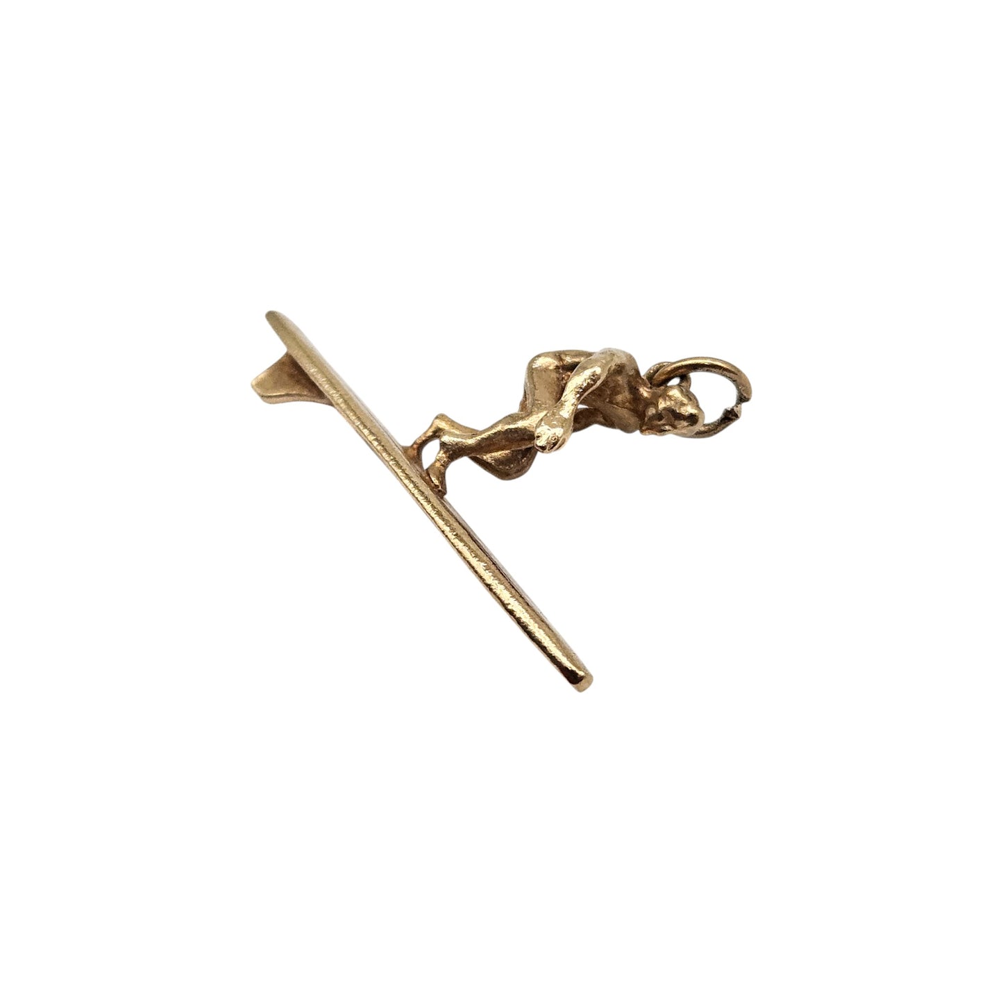 9ct 375 Yellow Gold Surfer Charm 1976 L 3.4 cm 4.2 g.