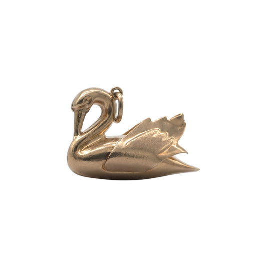 9ct 375 Yellow Gold Swan Charm