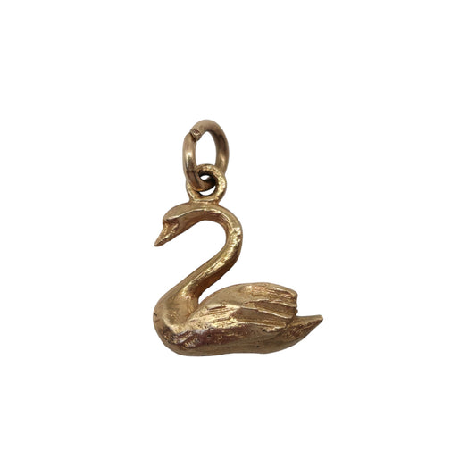 9ct 375 Yellow Gold Swan Charm