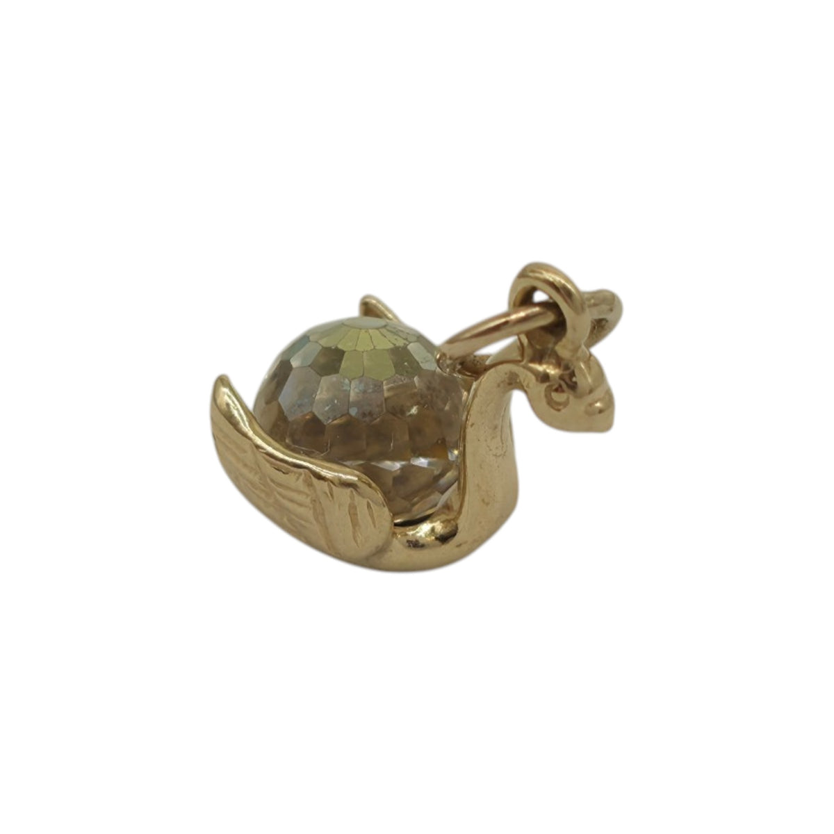 9ct Yellow Gold Swan Charm L 1.0 cm 1.1 g.