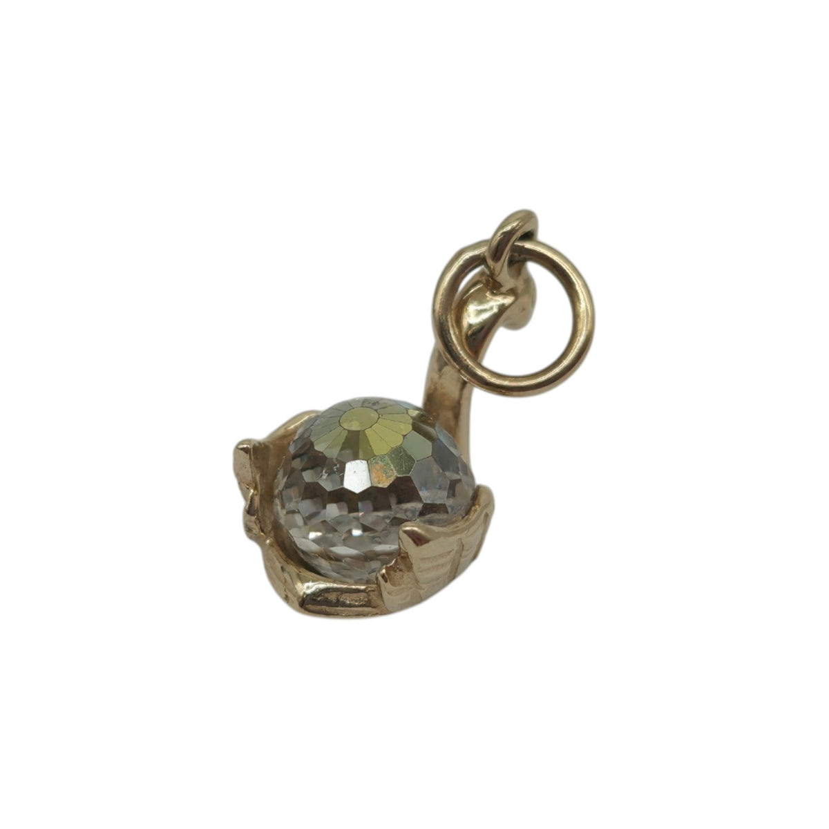 9ct Yellow Gold Swan Charm L 1.0 cm 1.1 g.