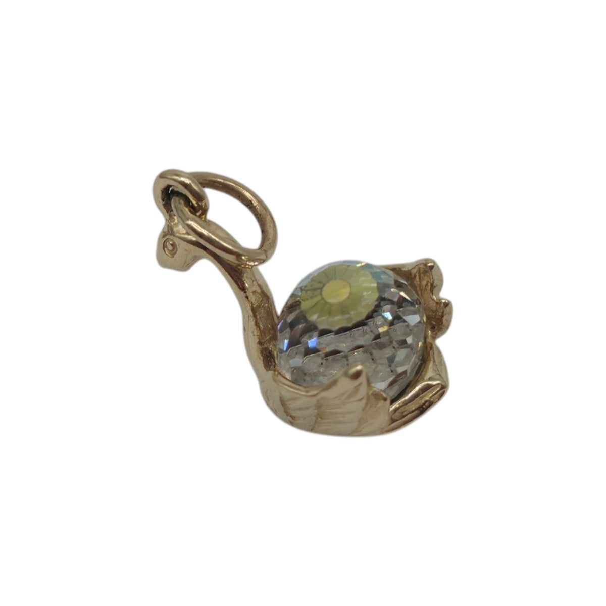 9ct Yellow Gold Swan Charm L 1.0 cm 1.1 g.