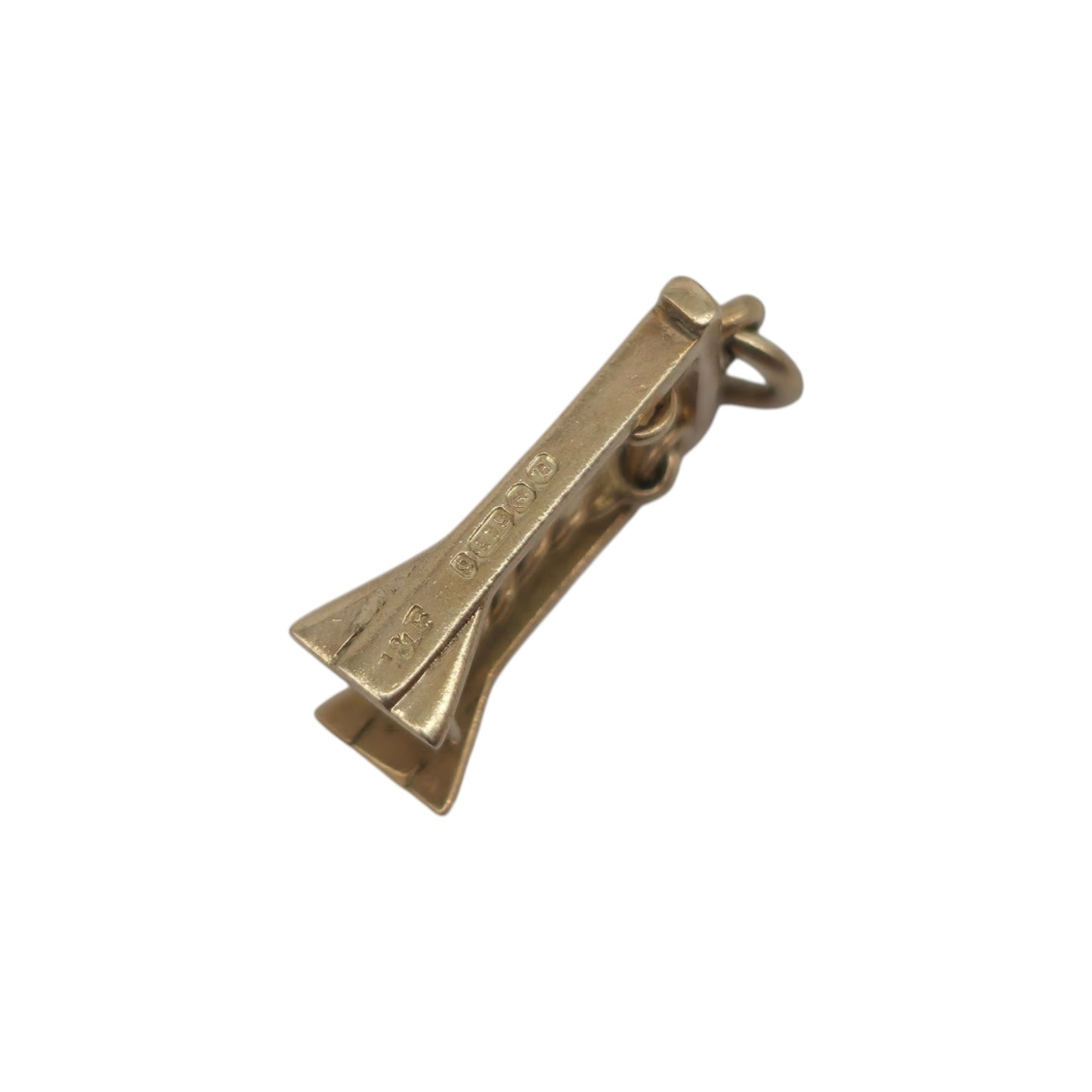 9金 375 イエローゴールド 可動式ブランコ チャーム 1951年製 長さ1.2cm 0.8g.