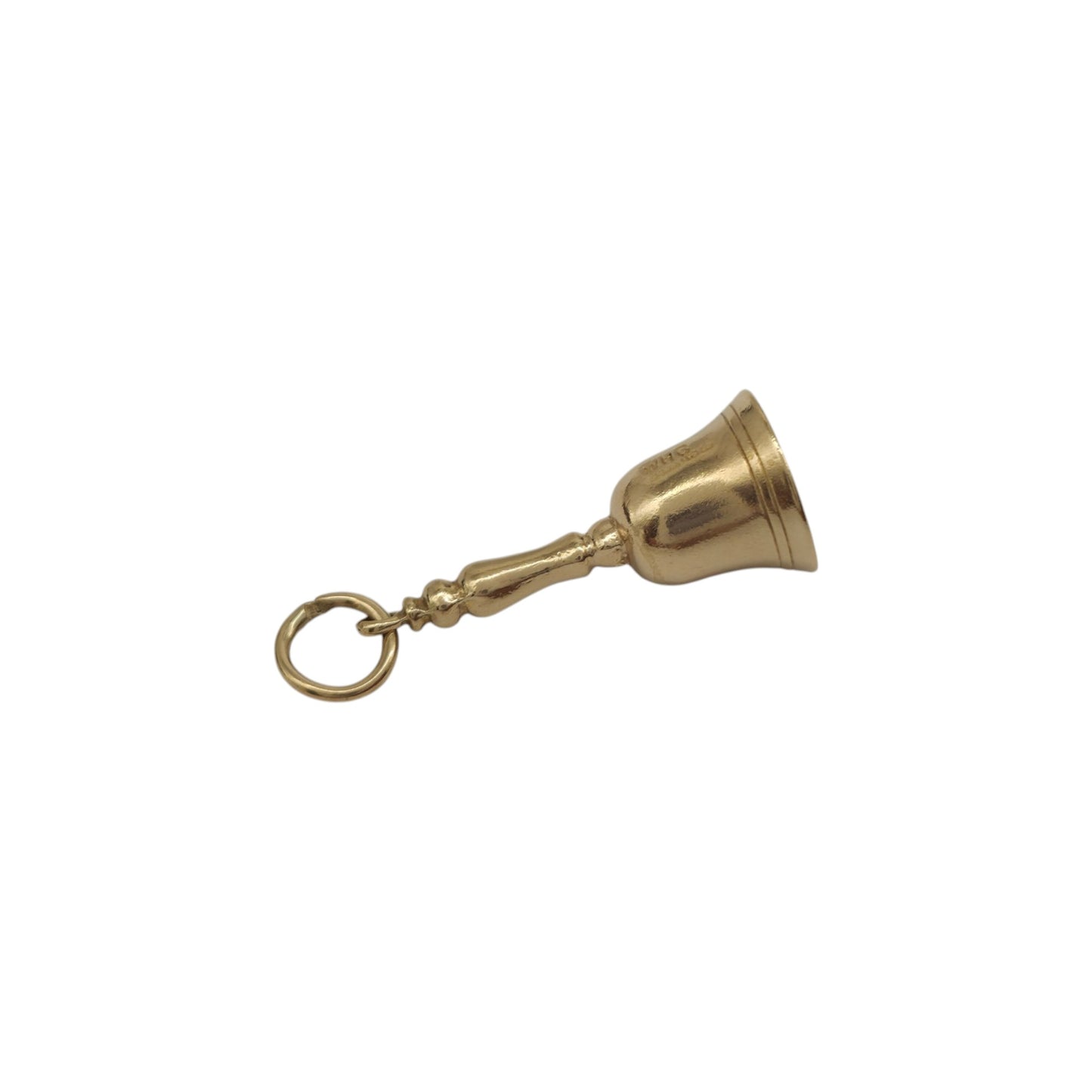 9ct 375 Yellow Gold Table Bell Charm 1962 L 2.0 cm 0.9 g.