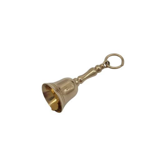 9ct 375 Yellow Gold Table Bell Charm 1962 L 2.0 cm 0.9 g.