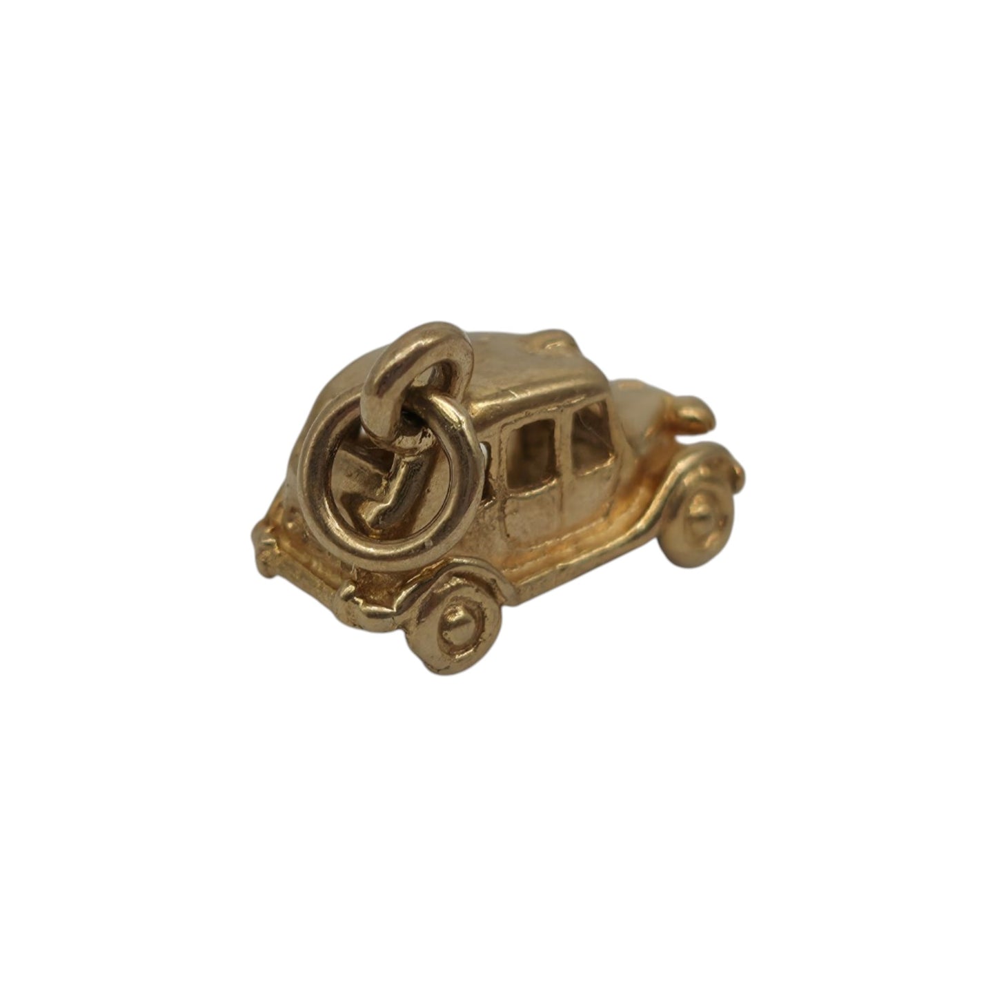 9ct 375 Yellow Gold Taxi Cab Charm 1992 L 1.3 cm 1.6 g.