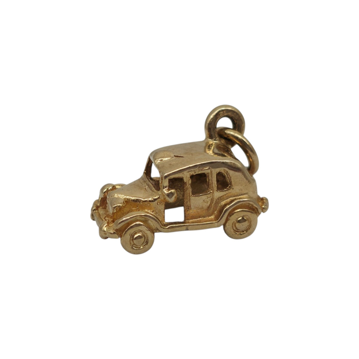 9ct 375 Yellow Gold Taxi Cab Charm 1992 L 1.3 cm 1.6 g.