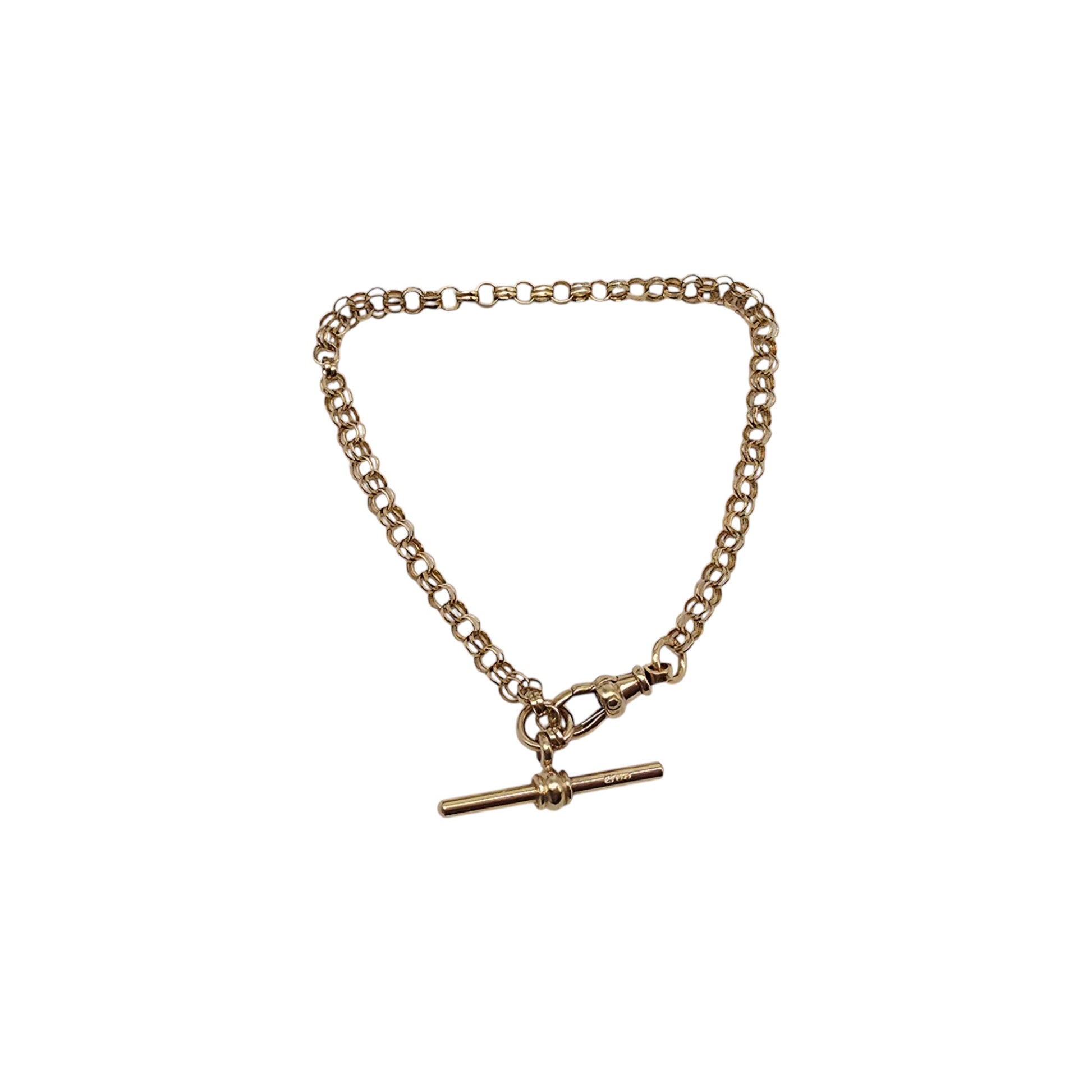 pre-owned 9ct gold Bracelet with a T-Bar