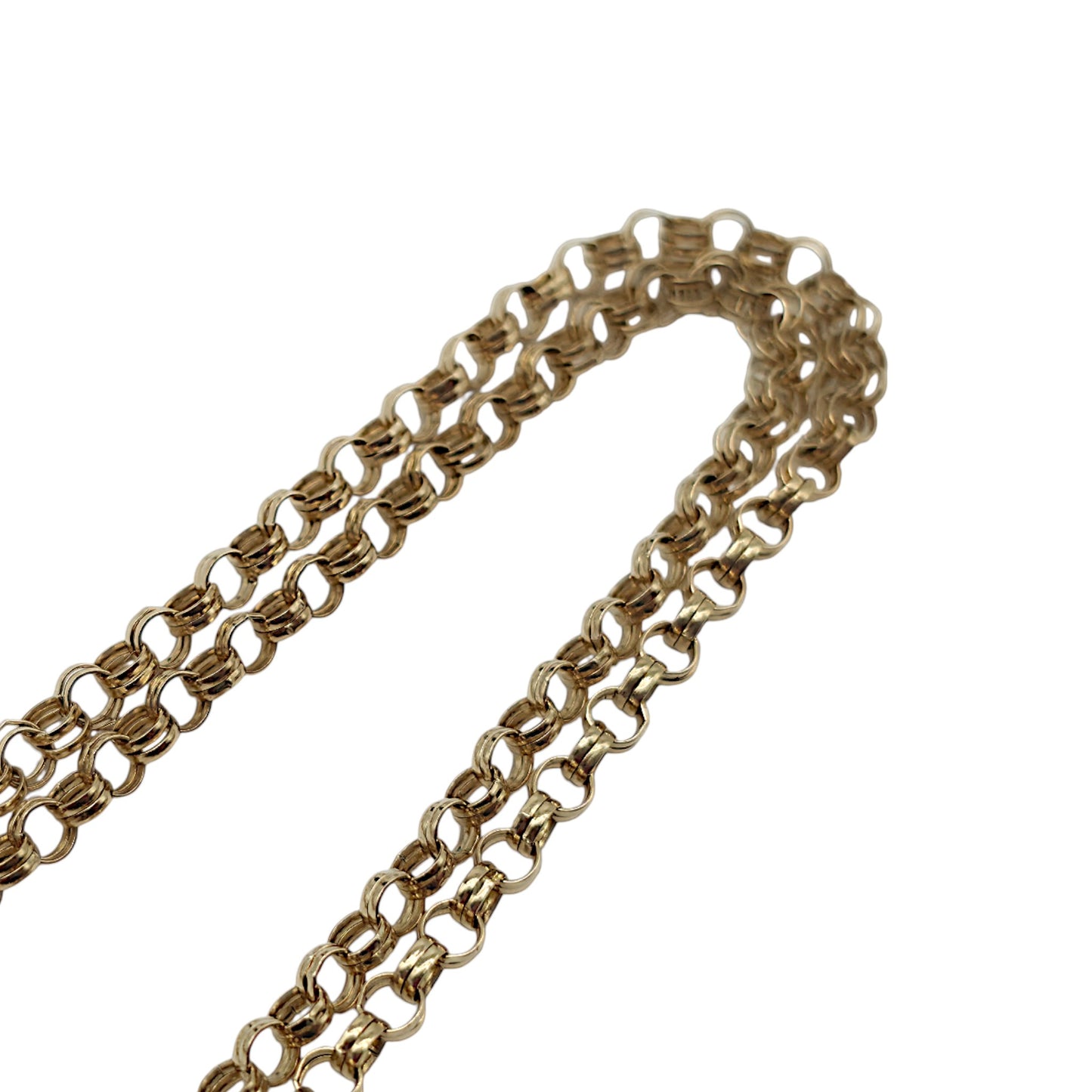 9ct 375 Yellow Gold Chain With T-Bar 1991 L 45.9 cm 6.8 g.