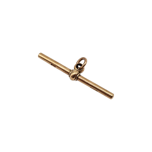 Heavy Antique 9ct 375 Rose Swivel T-Bar c.1900 L 4.1 cm 4.6 g.
